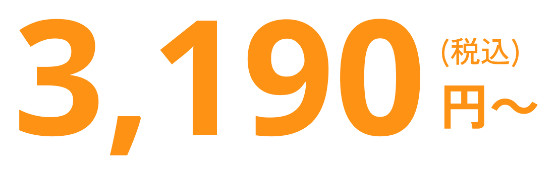3,190円(税込)～