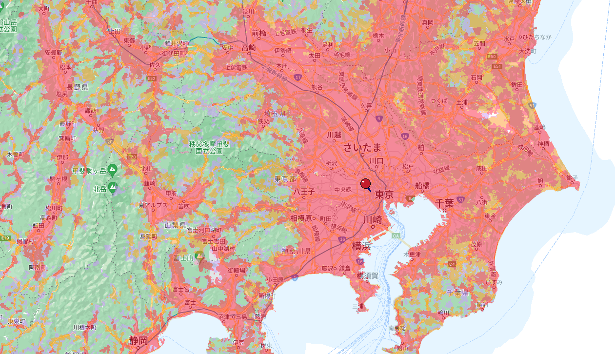 home5Gの利用可能エリア