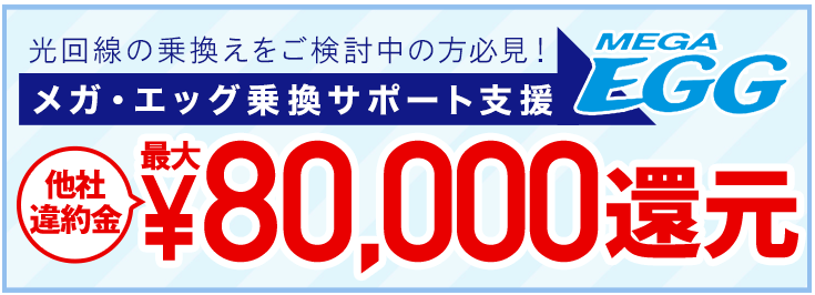 メガ・エッグ光の乗換サポート支援キャンペーン