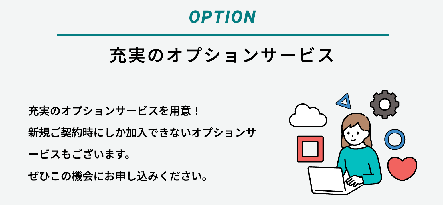 縛りなしWiFiのオプションサービス