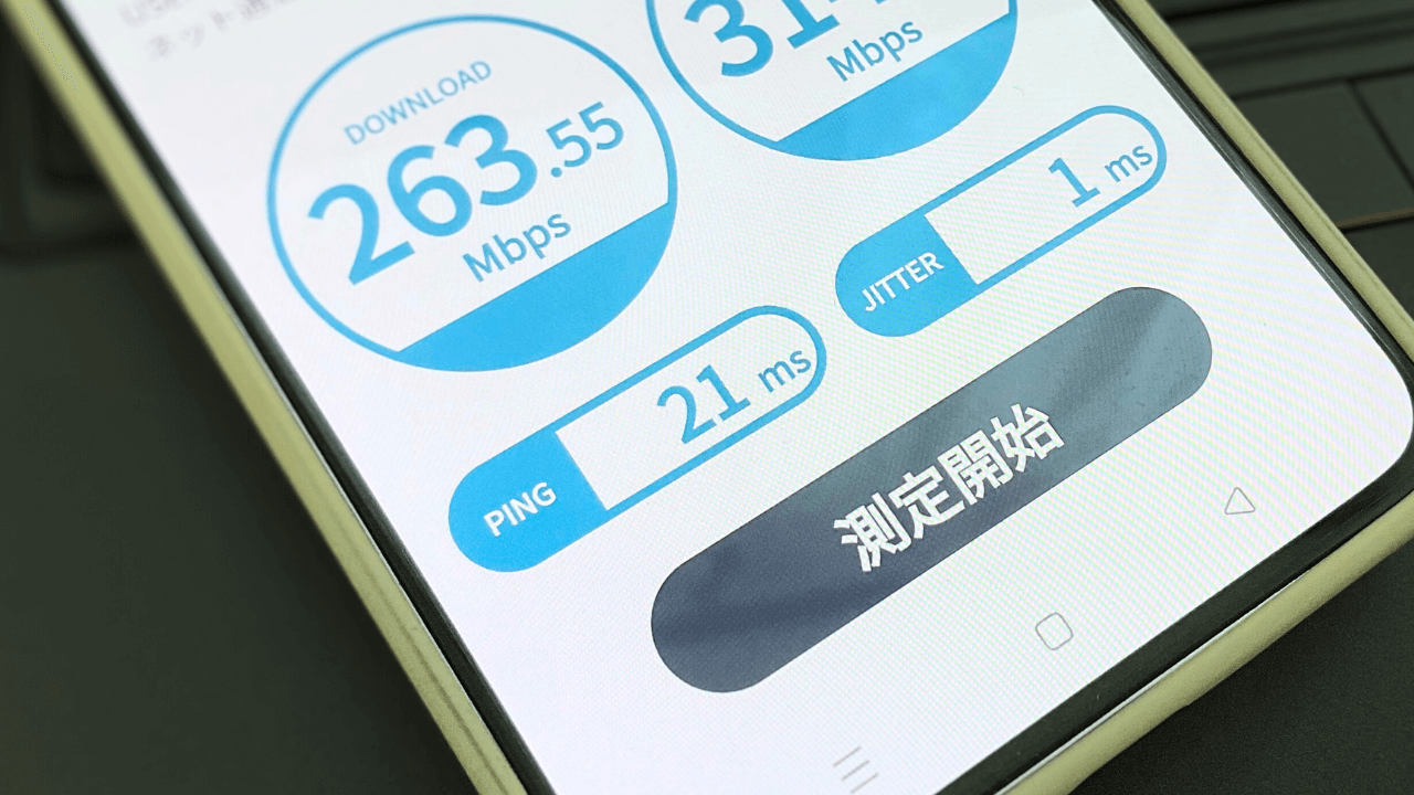 スピードテスト結果とping